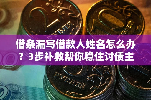 北京借条漏写借款人姓名怎么办？3步补救帮你稳住讨债主动权